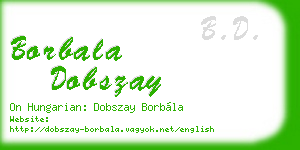 borbala dobszay business card