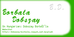 borbala dobszay business card